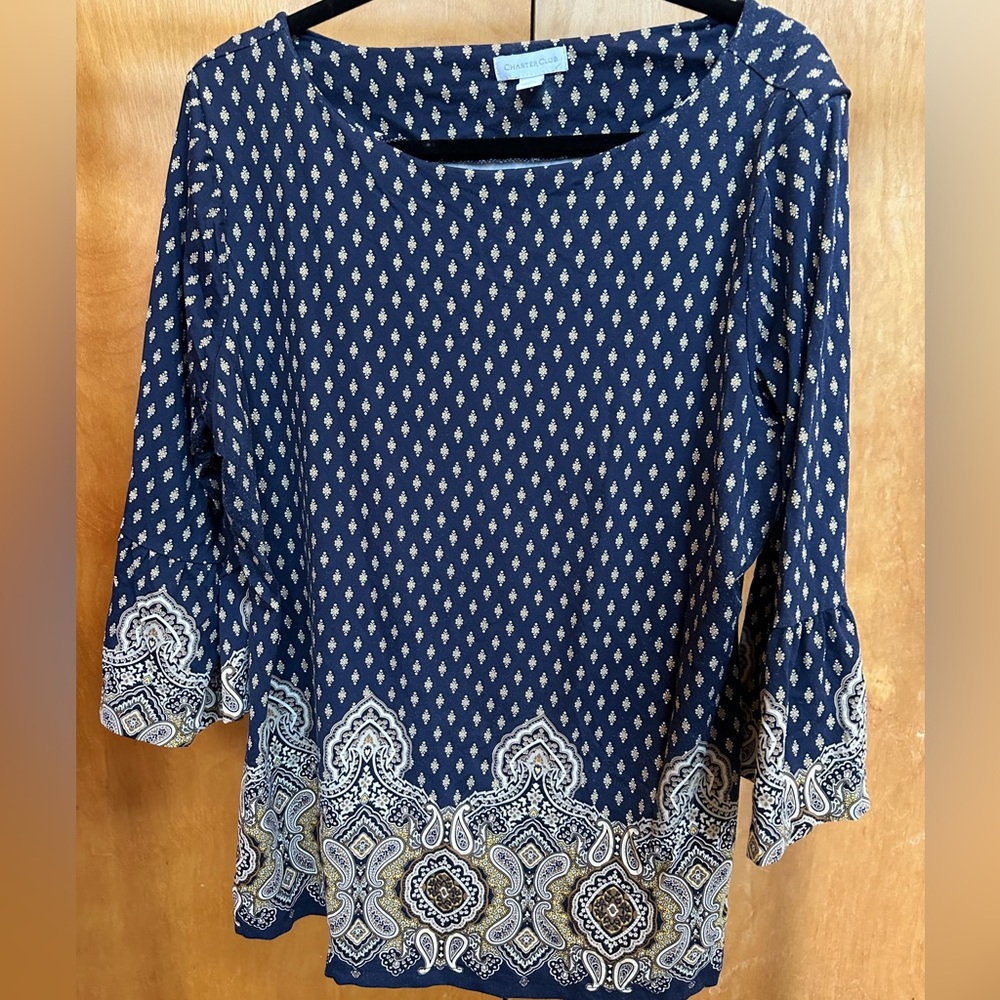 Charter Club Pattern Blouse